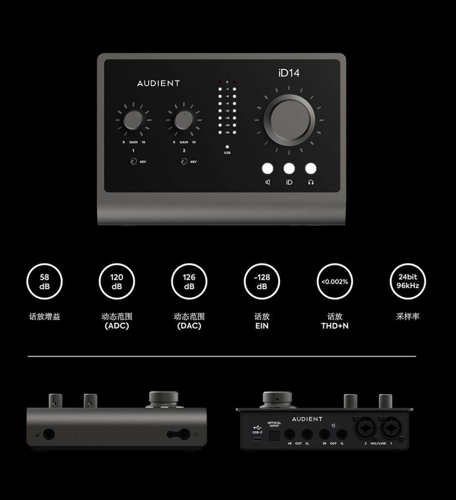 AUDIENT ID14 最新驱动下载/中文说明书/固件升级包